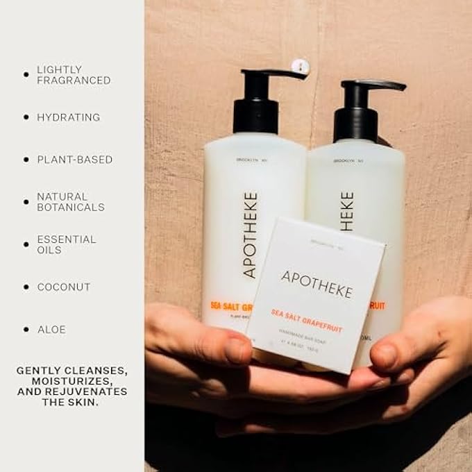 APOTHEKE LIQUID SOAP - PLANT-BASED (10FL OZ) - MADE IN THE USA (SEA SALT GRAPEFRUIT) - Image 4